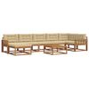 vidaXL Set di divani da esterno con cuscino 8 pcs Naturale e Beige