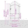 vidaXL Cancello da giardino con blocco Grigio 175 x 100 cm Acciaio