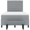 vidaXL Letto a molle con materasso Grigio chiaro 120 x 200 cm Tessuto
