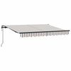 vidaXL Tenda Retrattile Grigio chiaro e bianco 2,5 x 2 m Tessuto