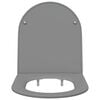vidaXL Sedile del WC con rilascio rapido Grigio 44 x 36.4 x 3.4 cm
