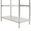 vidaXL Scaffale da Cucina a 4 Livelli 100x50x155 cm in Acciaio Inox