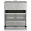 vidaXL Mangiatore a Pedale per Pollo Argento 33 x 42 x 40 cm