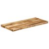 vidaXL Piano Tavolo Bordi Vivi 80x40x3,8cm Legno Massello Mango Grezzo