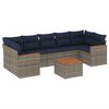 vidaXL Set Divani da Giardino 8 pz con Cuscini Grigio in Polyrattan
