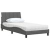 vidaXL Letto con Materasso Hanko Grigio Scuro 100x200 cm in Tessuto