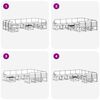 vidaXL Set di divani da esterno 11 pcs Grigio Naturale e Chiaro
