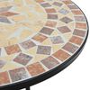 vidaXL Set da Bistrot con Mosaico Terracotta e Bianco Ferro e Ceramica