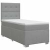 vidaXL Letto box spring con materasso Grigio Chiaro 90 x 190 cm
