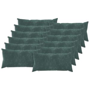 vidaXL Federa 12 pcs HEERLEN Blu mare 40 x 80 cm Fleece in microfibra