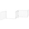 vidaXL Cancello Cani Porta Pieghevole Bianco 10 Pannelli 800 cm Pioppo