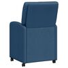vidaXL Sedie da Pranzo con Ruote 2 pcs Blu 57 x 67 x 95 cm Tessuto