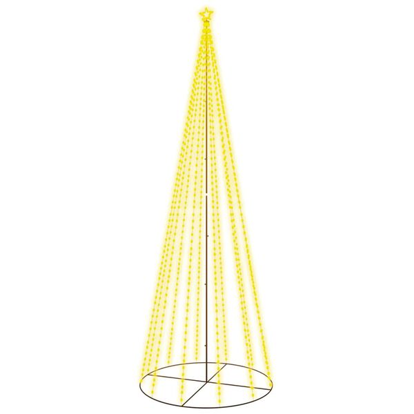 vidaXL Albero di Natale a Cono Bianco Caldo 732 LED 160x500 cm