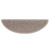 vidaXL Tappetini per scale 15 pz 56x17x3 cm Beige scuro Semicircolari