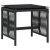 vidaXL Sgabelli da Giardino con Cuscini 4pz Neri 41x41x36cm Polyrattan
