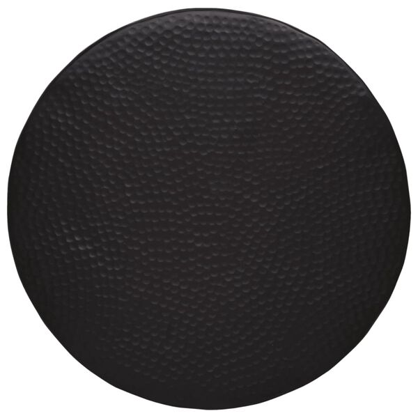 vidaXL Tavolino da Salotto in Alluminio Martellato &Oslash; 50x30 cm Nero