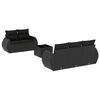 vidaXL Set Divano da Giardino 6 pz con Cuscini Nero in Polyrattan