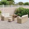 vidaXL Set Divano da Giardino con cuscino 9 pcs beige e panna