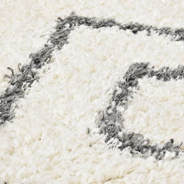 vidaXL Tappeto Shaggy Berbero in PP Beige e Grigio 80x150cm