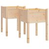 vidaXL Fioriere da Giardino 2 pz 50x50x70 cm in Legno Massello di Pino