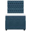 vidaXL Giroletto a Molle con Materasso Blu 90x200 cm in Velluto
