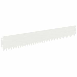 vidaXL Bordura per Prato 10 pcs 103 x 15 cm Acciaio Bianco