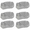 vidaXL Coperte da Pile 6 pz Grigio 150 x 200 cm 4.68 kg Panno