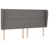 vidaXL Testiera ad Orecchio Grigio 203x23x118/128cm in Similpelle