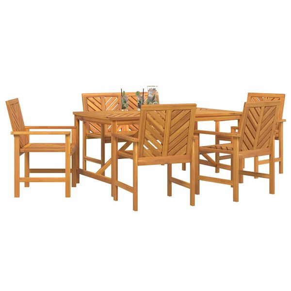 vidaXL Set da Pranzo per Giardino 6 pcs Marrone