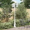 vidaXL Luce da Giardino Bianco 235 cm Alluminio