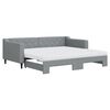 vidaXL Divano Letto Estraibile Materassi Grigio Chiaro 90x190 Tessuto