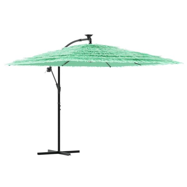 vidaXL Ombrellone da Giardino con Palo in Acciaio Verde 269x269x235 cm