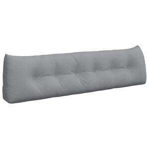 vidaXL Cuscino per Schiena Grigio chiaro 180 x 24 x 50 cm Tessuto
