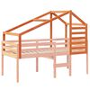 vidaXL Tetto Letto Bambini Marrone Cera 188x97x113 Legno Massello Pino