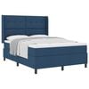 vidaXL Letto a molle con cuscino con testiera Blu 200 x 140 cm Tessuto
