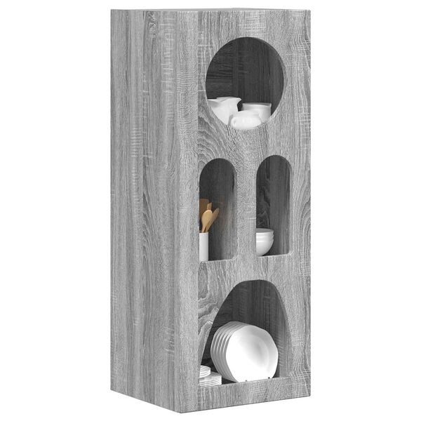 vidaXL Credenza Grigio Sonoma 40 x 35 x 100.5 cm Legno multistrato