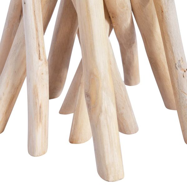 vidaXL Tavolino da Salotto Ripiano in Vetro 35x35x50 cm Legno di Teak