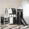 vidaXL Struttura del letto loft per bambini Bianco e Nero Metallo