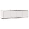 vidaXL Mobile Porta TV Bianco 156x37x45 cm in Legno Massello di Pino