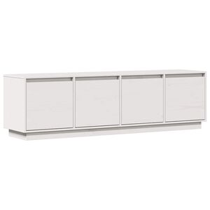 vidaXL Mobile Porta TV Bianco 156x37x45 cm in Legno Massello di Pino