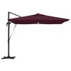 vidaXL Parasol Roma Rosso 286 x 285 x 270 cm Alluminio e Poliestere