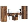 vidaXL Set di mobili per il bagno 5 pz Legno antico 33 x 34,5 x 100 cm