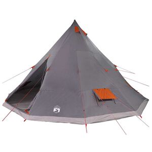 vidaXL Tenda Tipi Familiare Grigio e arancione 560 x 560 x 300 cm