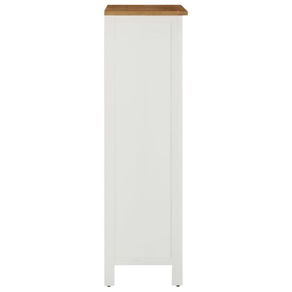 vidaXL Cantinetta per Vini 56x32x110 cm Legno Massello di Rovere