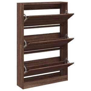 vidaXL Scarpiera Rovere Marrone 80x21x125,5 cm in Legno Multistrato
