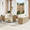 vidaXL Set Divano da Giardino 9 pcs Beige e Crema polyrattan