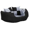 vidaXL Cuscino per Cani Reversibile e Lavabile Grigio Nero 65x50x20 cm