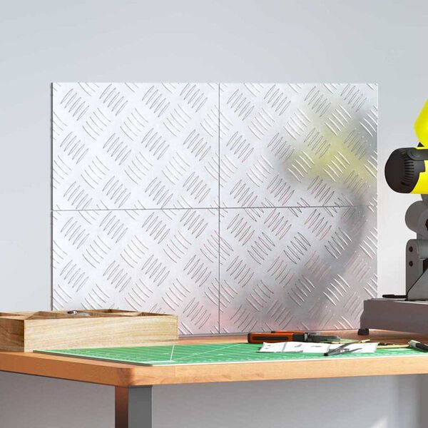 vidaXL Gradini per Scale 4 pcs Argento 30 x 20 cm Alluminio