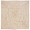 vidaXL Tappeto da Area Naturale e Bianco 200 x 200 cm Juta