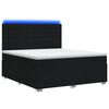 vidaXL Letto Box Spring LED con Materasso Nero 180 x 200 cm Tessuto